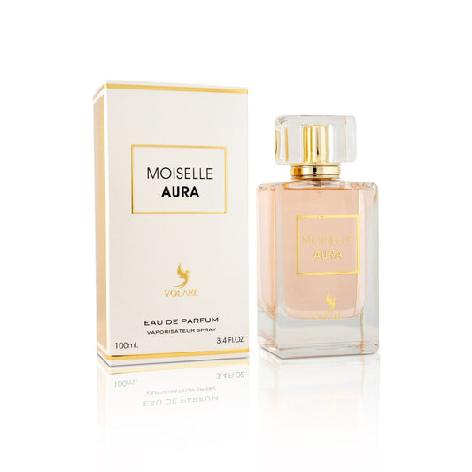 Volaré Moiselle Aura 3.4 EDP for Women – Elegant floral perfume with soft powdery notes. Long-lasting feminine fragrance.