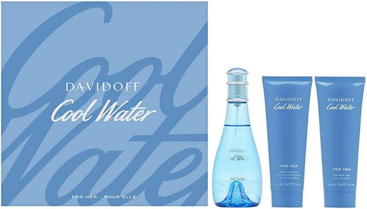 Davidoff Set Cool Water 3pc 3.4 Edt L