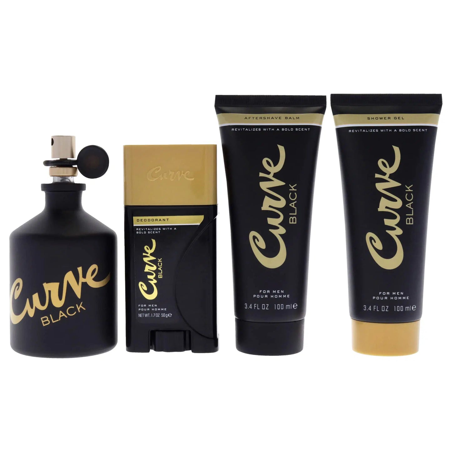 Liz Claibore Set Curve Black 4.2 Edt M 4pc