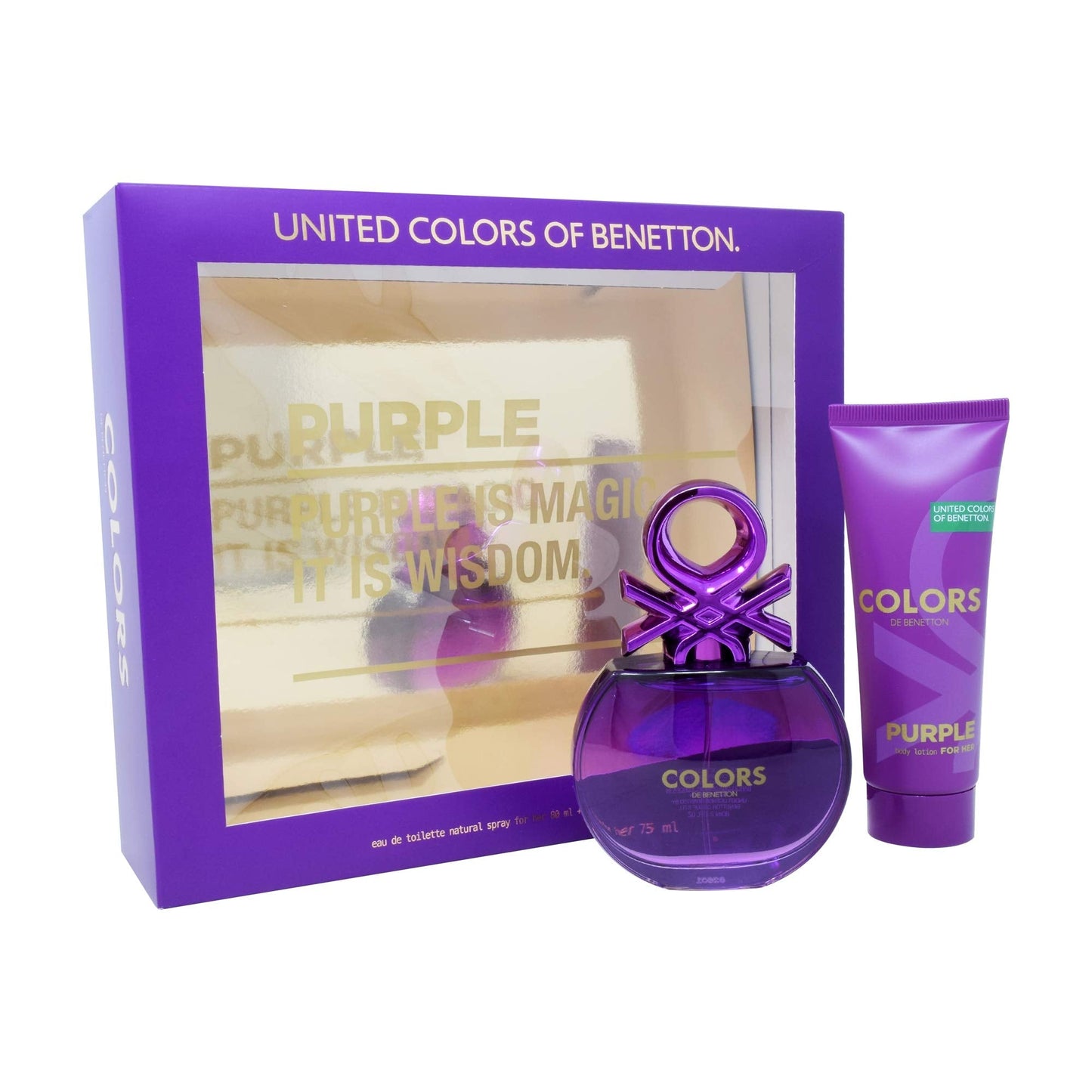 Benetton Set Colors Púrpura 2pc 3.4 Edt L