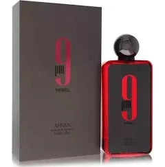 Afnan 9PM Rebel 3.4 oz Eau de Parfum unisex with sweet woody musky notes