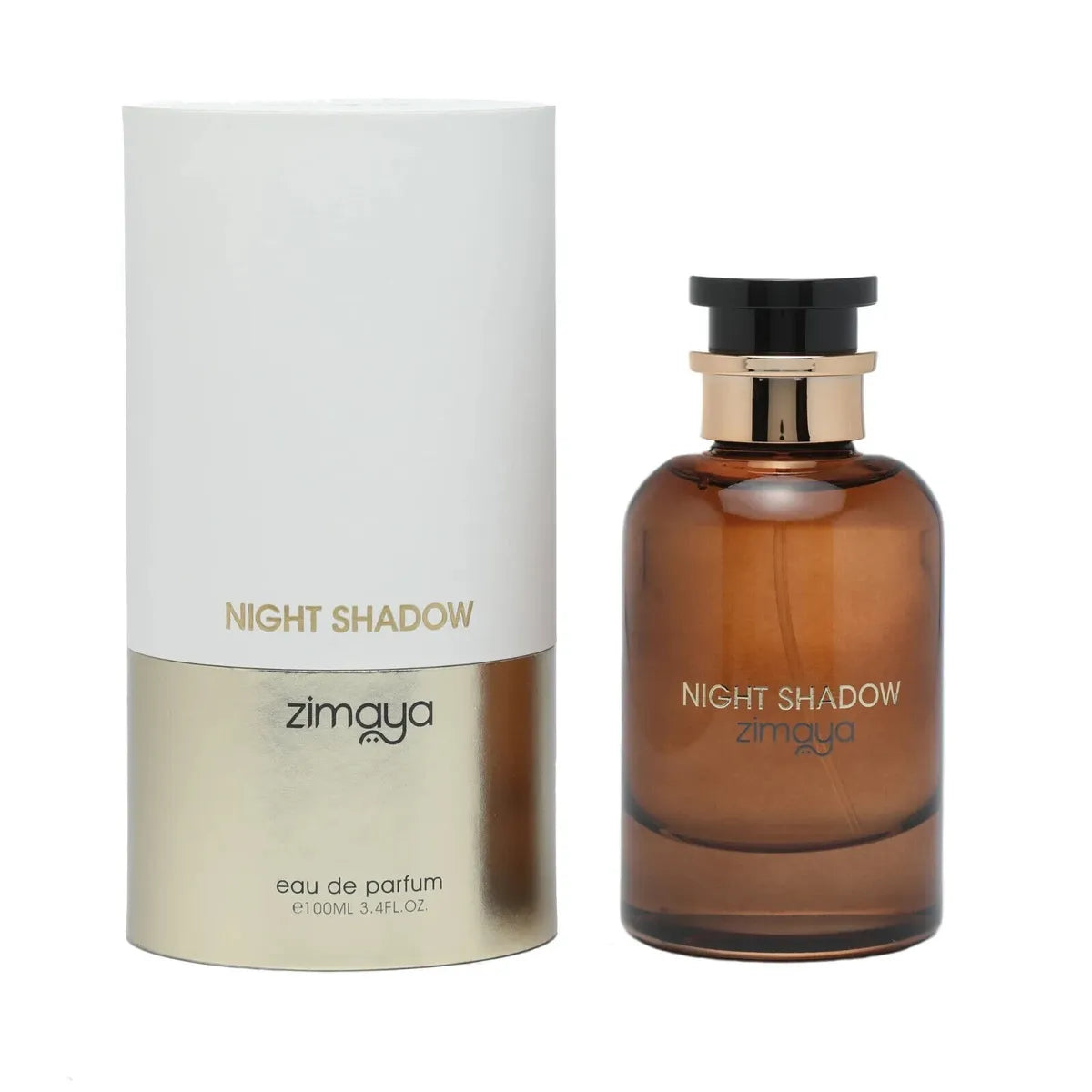 Zimaya Night Shadow perfume bottle and packaging on a white background