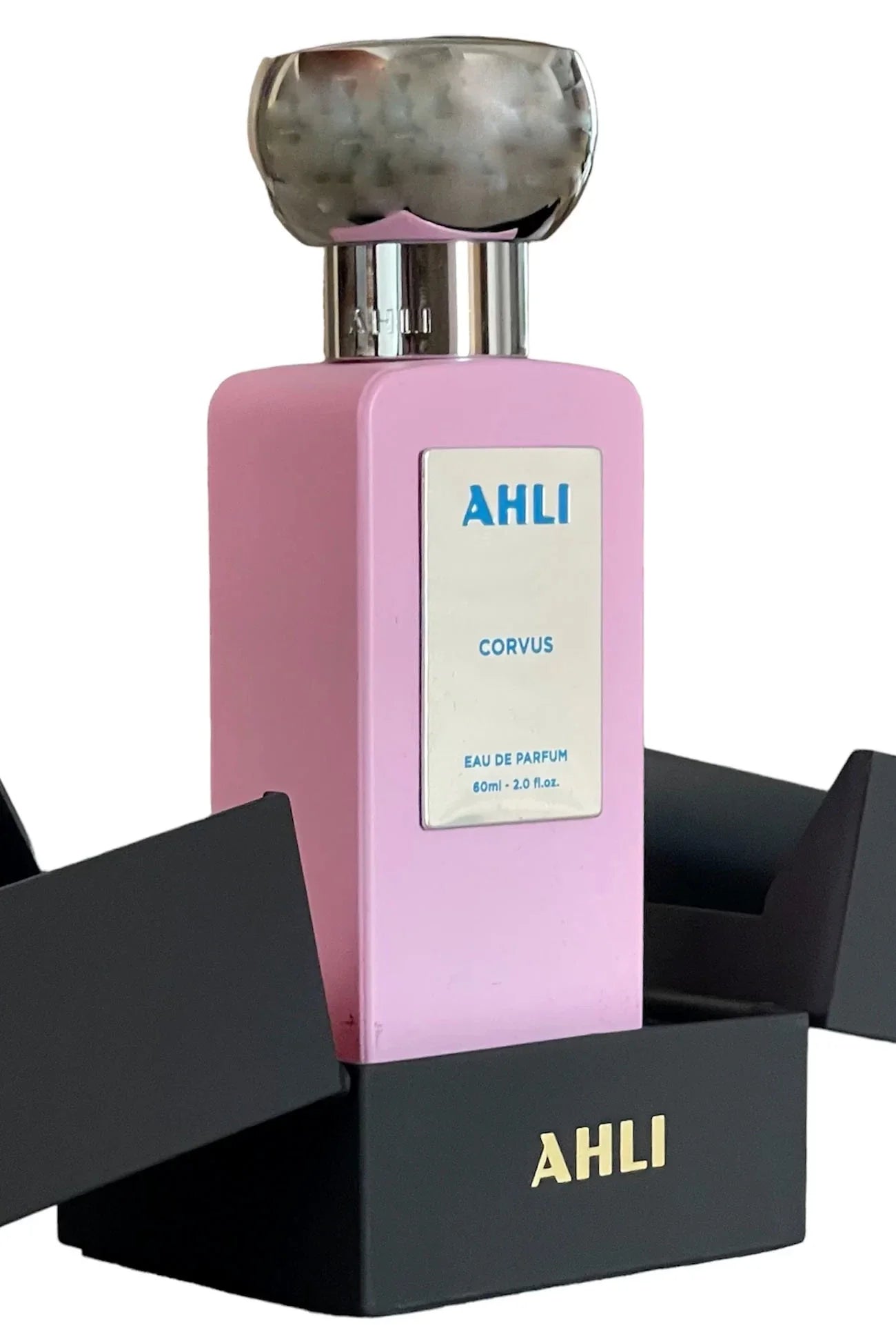 Ahli Corvus 2.0 EDP U – elegant unisex perfume in a sleek bottle, long-lasting Eau de Parfum with bold woody and oriental fragrance notes.