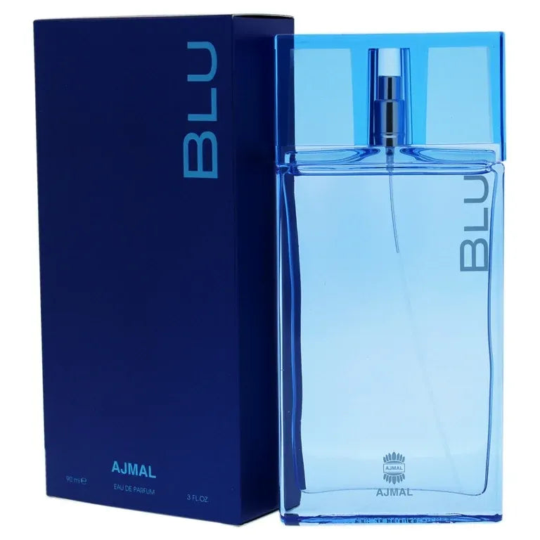 Ajmal Blu men’s perfume 3.0 oz fresh aquatic aromatic woody fragrance