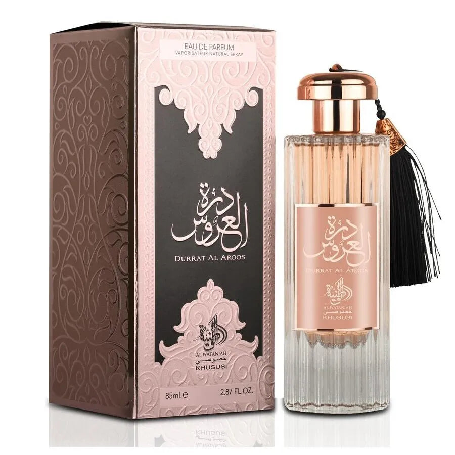 Al Wataniah Durrat al Aroos 2.8 oz Eau de Parfum for women with soft floral notes