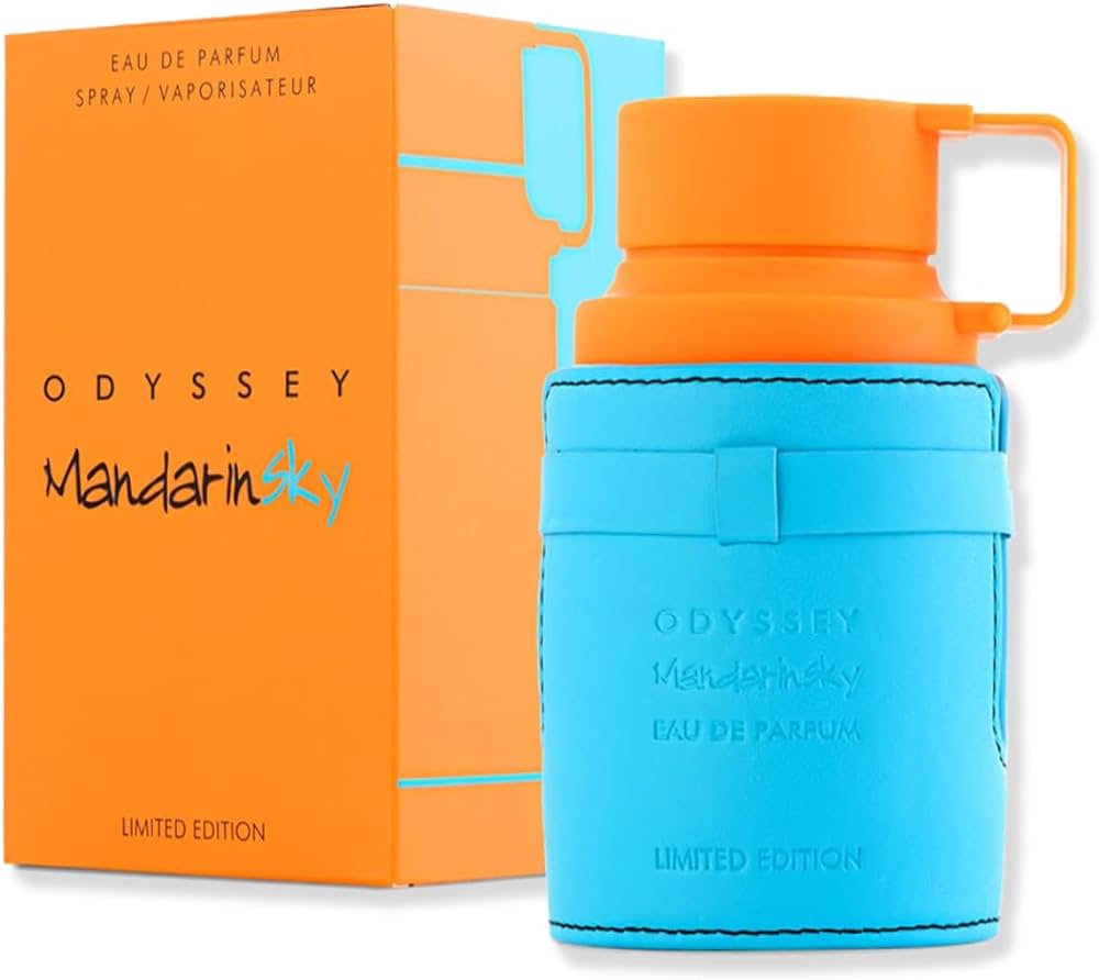 Armaf Odyssey Mandarin Sky 3.4 EDP Unisex – Fresh citrusy Arabic perfume with mandarin and woody notes. Long-lasting scent.