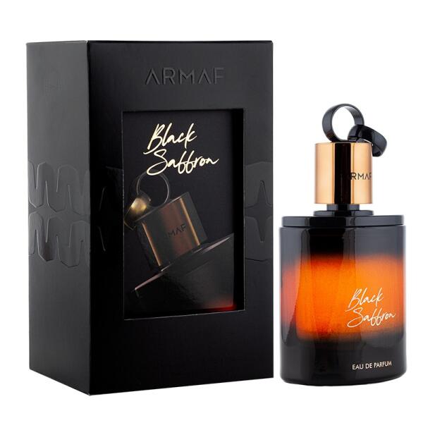 Armaf Black Saffron 3.4oz EDP for men – rich, spicy, and warm fragrance in a sleek bottle