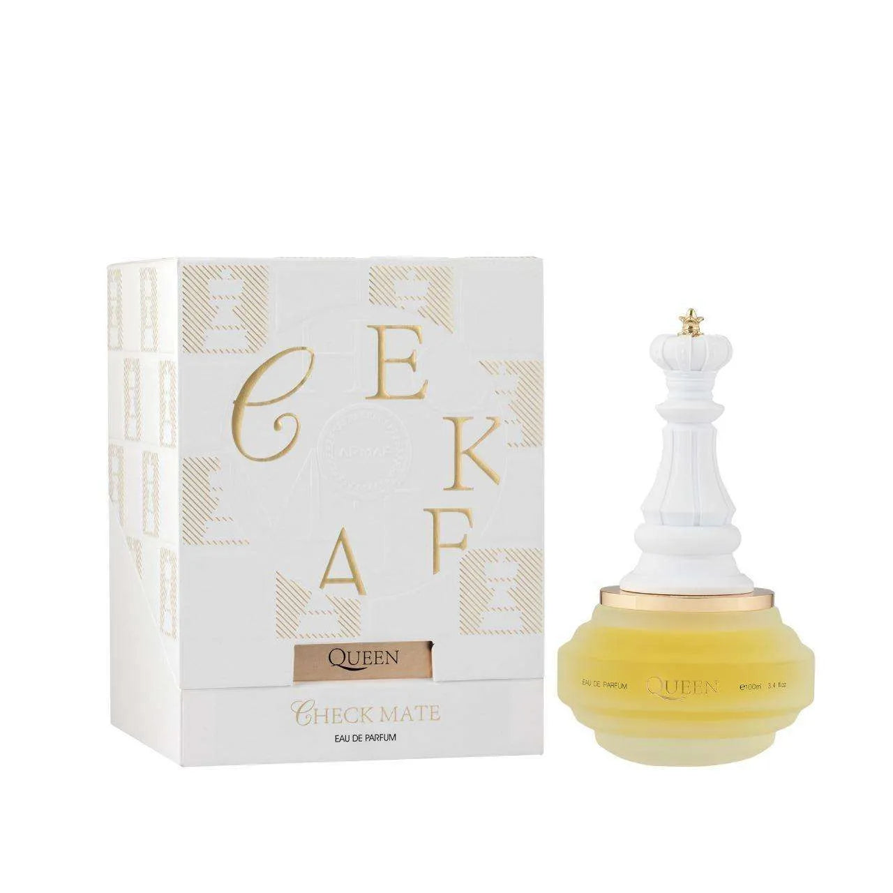 Armaf Checkmate Queen 3.4 oz Eau de Parfum for women, glamorous floral fragrance with bright fruity and musky notes