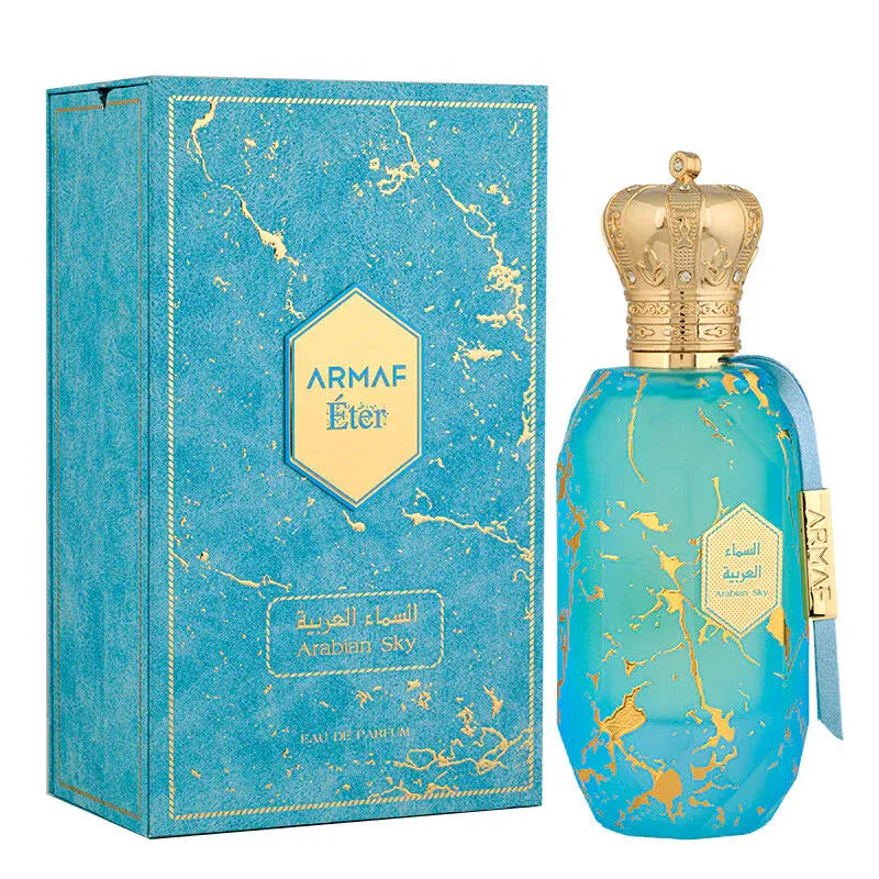 Armaf Eter Arabian Sky 3.4 oz Eau de Parfum unisex bottle, fresh airy fragrance with aromatic and musky notes