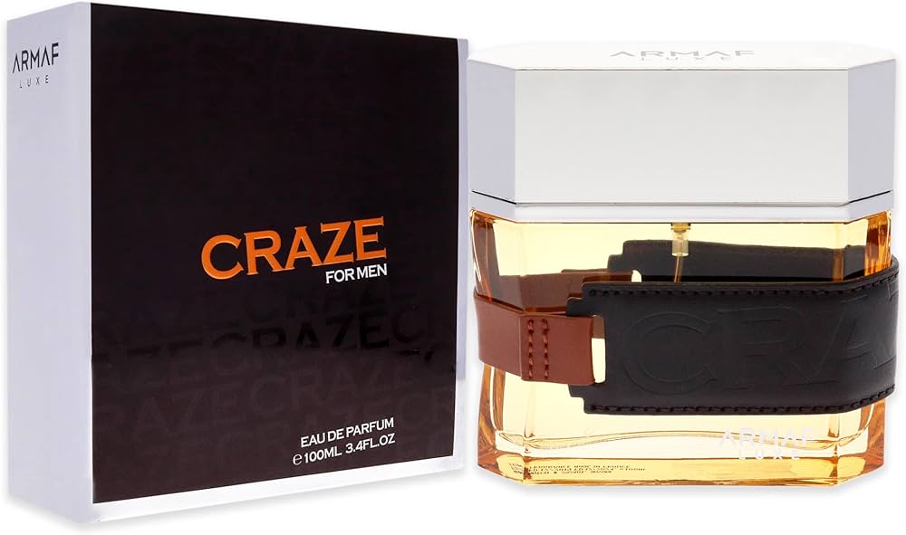 Armaf Luxe Craze 3.4 oz Eau de Parfum for men – bold and energetic scent with citrus, amber, and vanilla for all-day freshness.