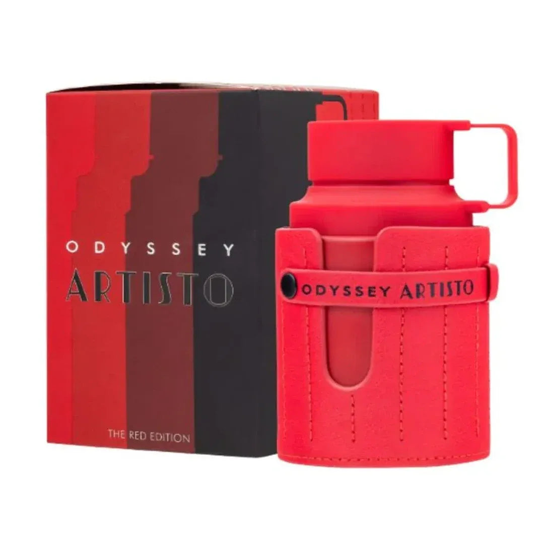  Armaf Odyssey Artisto Red 3.4 EDP unisex perfume bottle with bold fruity spicy and amber musk scent