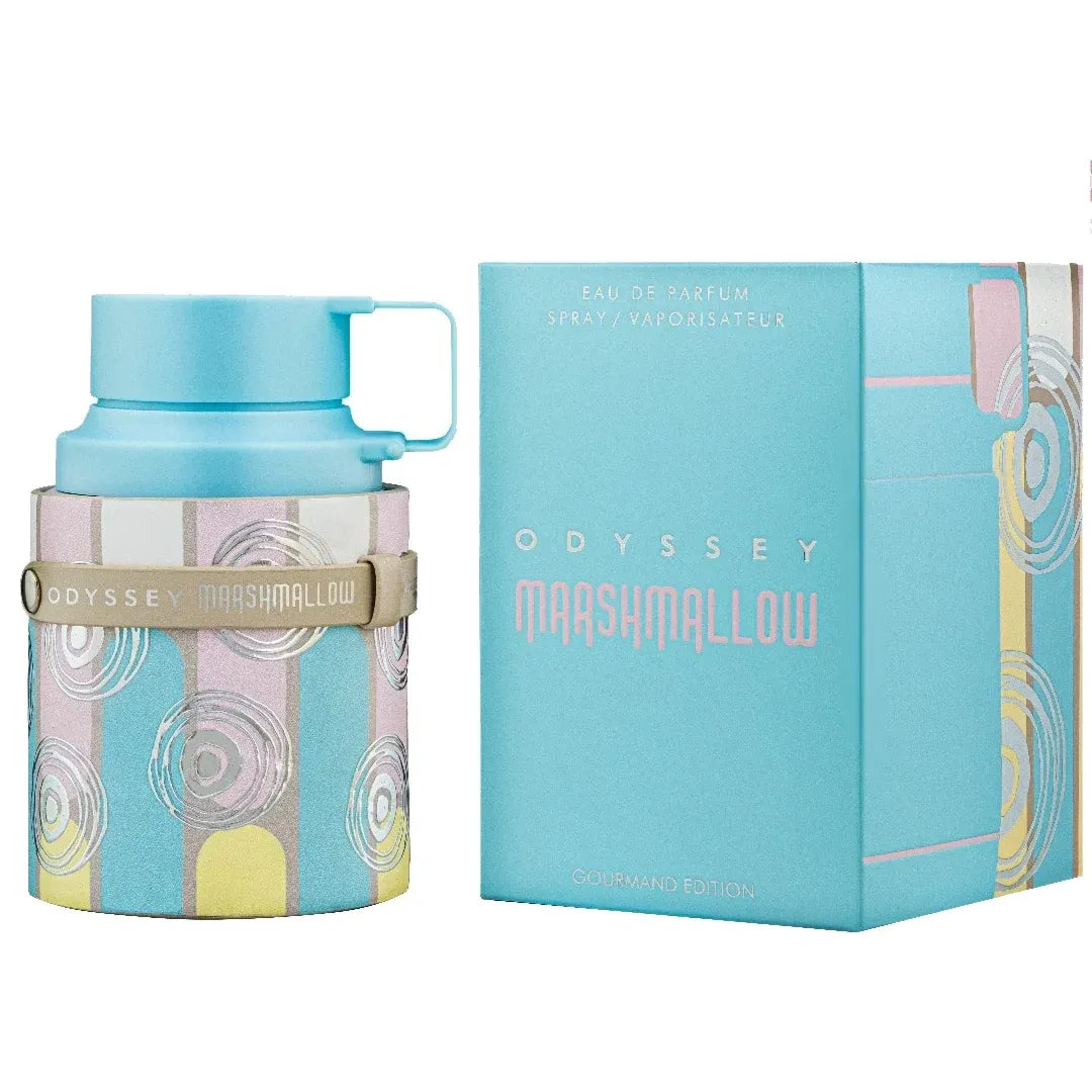 Armaf Odyssey Marshmallow 3.4 EDP unisex perfume bottle with sweet gourmand marshmallow vanilla and musky woods scent
