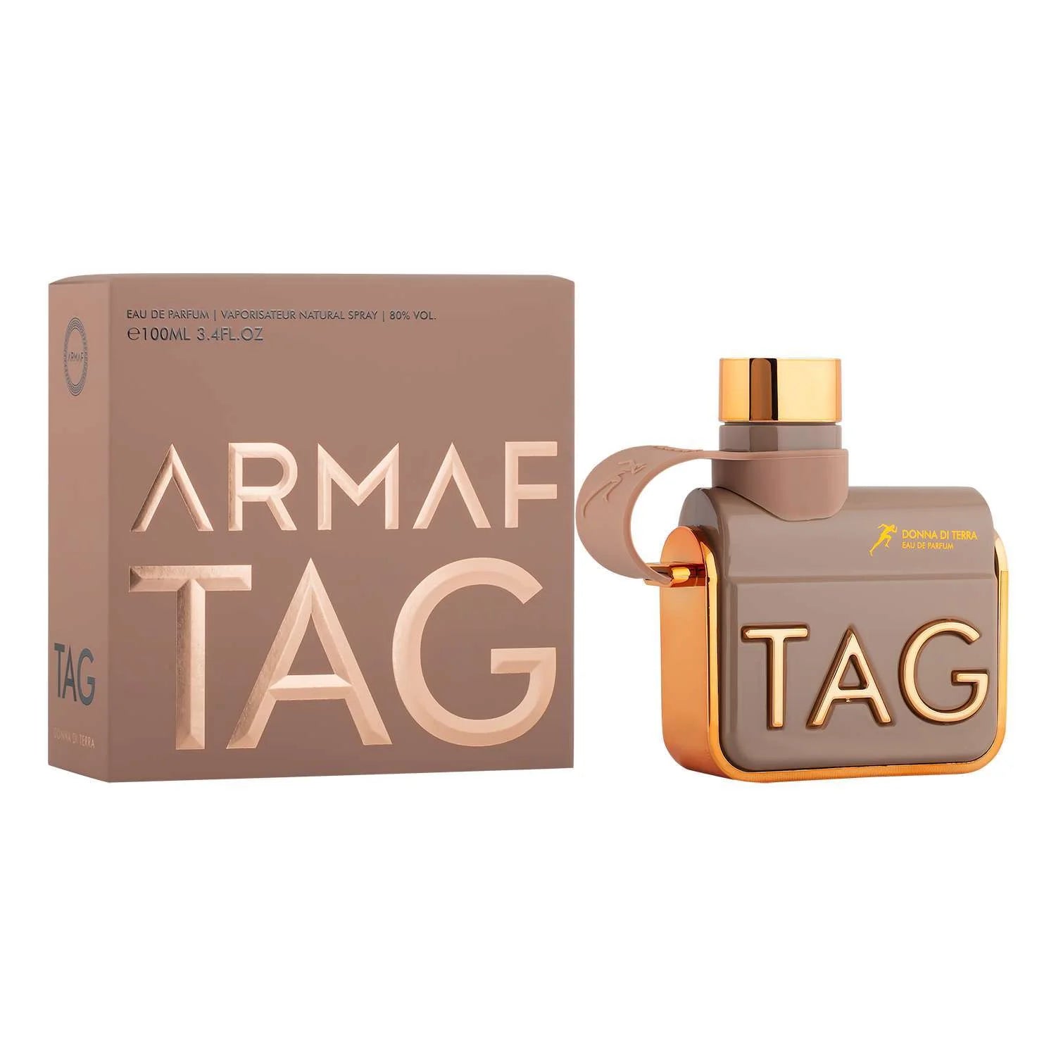 Armaf Tag Donna Di Tierra 3.4 oz Eau de Parfum for women, elegant fresh floral fragrance with citrus, creamy floral, and musky notes