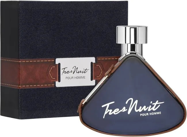 Armaf Tres Nuit 3.4 oz Eau de Parfum for men, clean green aromatic fragrance with smooth woody and musky notes