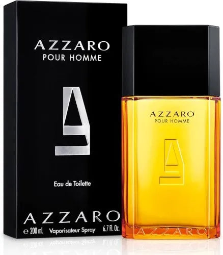 Azzaro Pour Homme 6.8 oz Eau de Toilette for men, classic fresh woody aromatic fragrance with citrus and musky notes