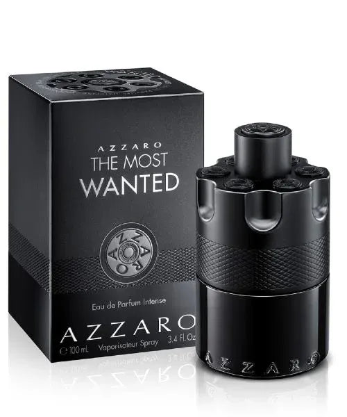 Azzaro The Most Wanted Intense 3.4 oz Eau de Toilette for men, bold spicy citrus fragrance with amber and woody musky notes