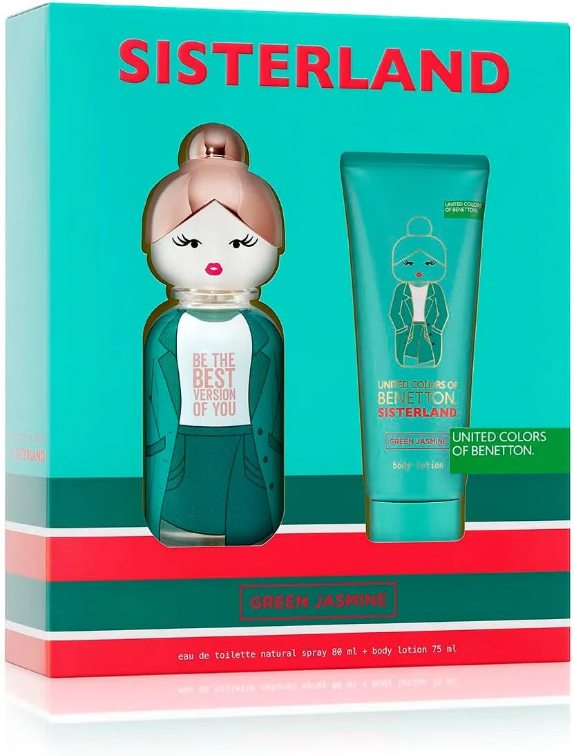 Benetton Sisterland Green Jasmine perfume gift set floral jasmine fragrance