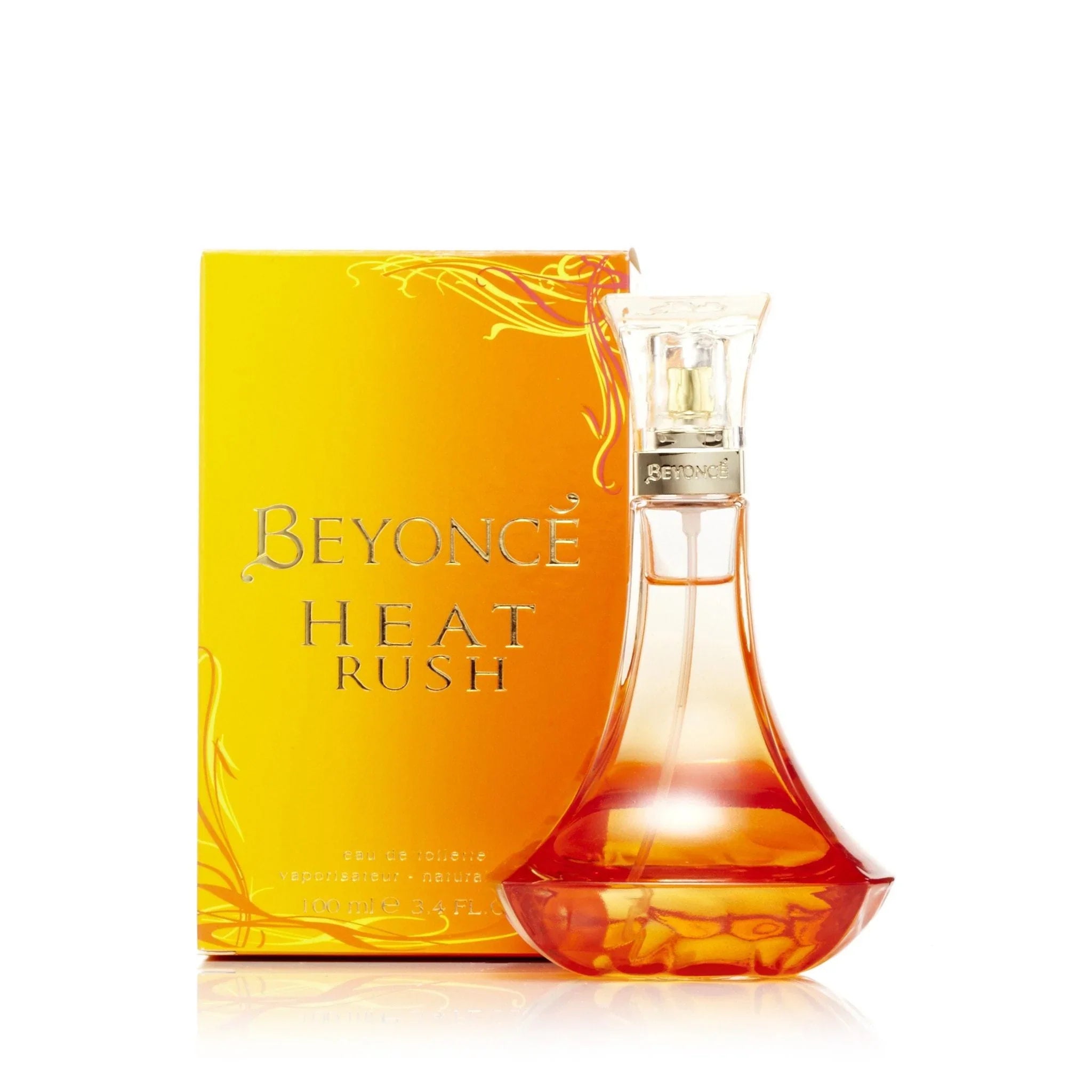 Beyoncé Heat Rush 3.4 EDT L – vibrant women’s perfume in an orange bottle, long-lasting Eau de Toilette with fruity floral tropical notes.