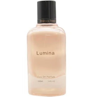 Bharara Lumina 3.4 oz Eau de Parfum unisex bottle, fresh radiant fragrance with floral, woody, and musky notes