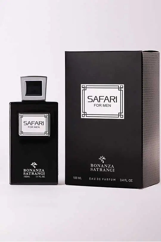 Bonanza Satrangi Black Onyx 3.4 EDP U – elegant unisex perfume in a dark bottle, long lasting Eau de Parfum with woody oriental fresh notes.