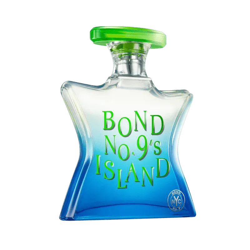 Bond No. 9 Island 3.4 oz Eau de Parfum unisex bottle, fresh aquatic fragrance with citrus, floral, woody, and musk notes