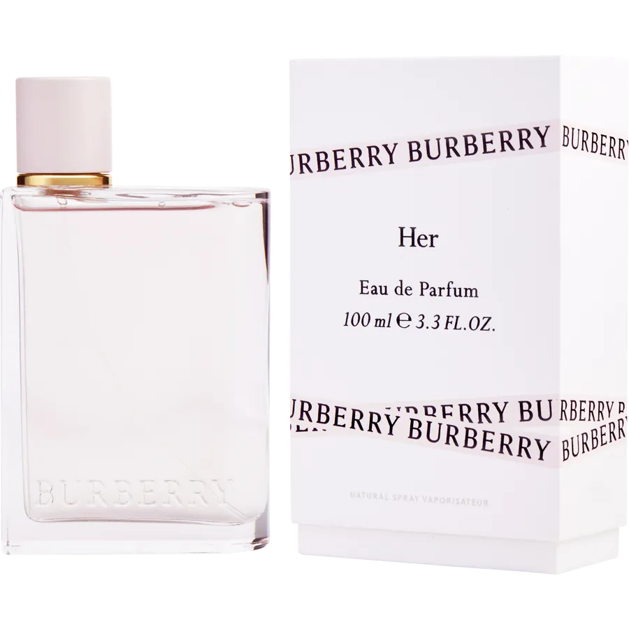 Burberry Her Parfum 3.3 EDP women’s perfume bottle with juicy berry floral and musky woods scent