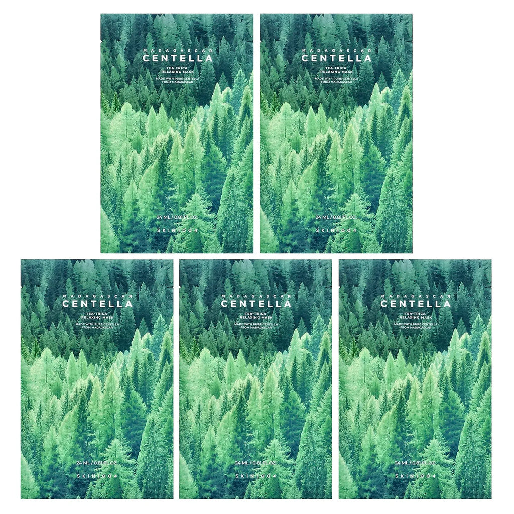 Centella Madagascar Tea-Trica Relaxing Mask 25 ml calming clarifying sheet mask for oily and acne-prone skin