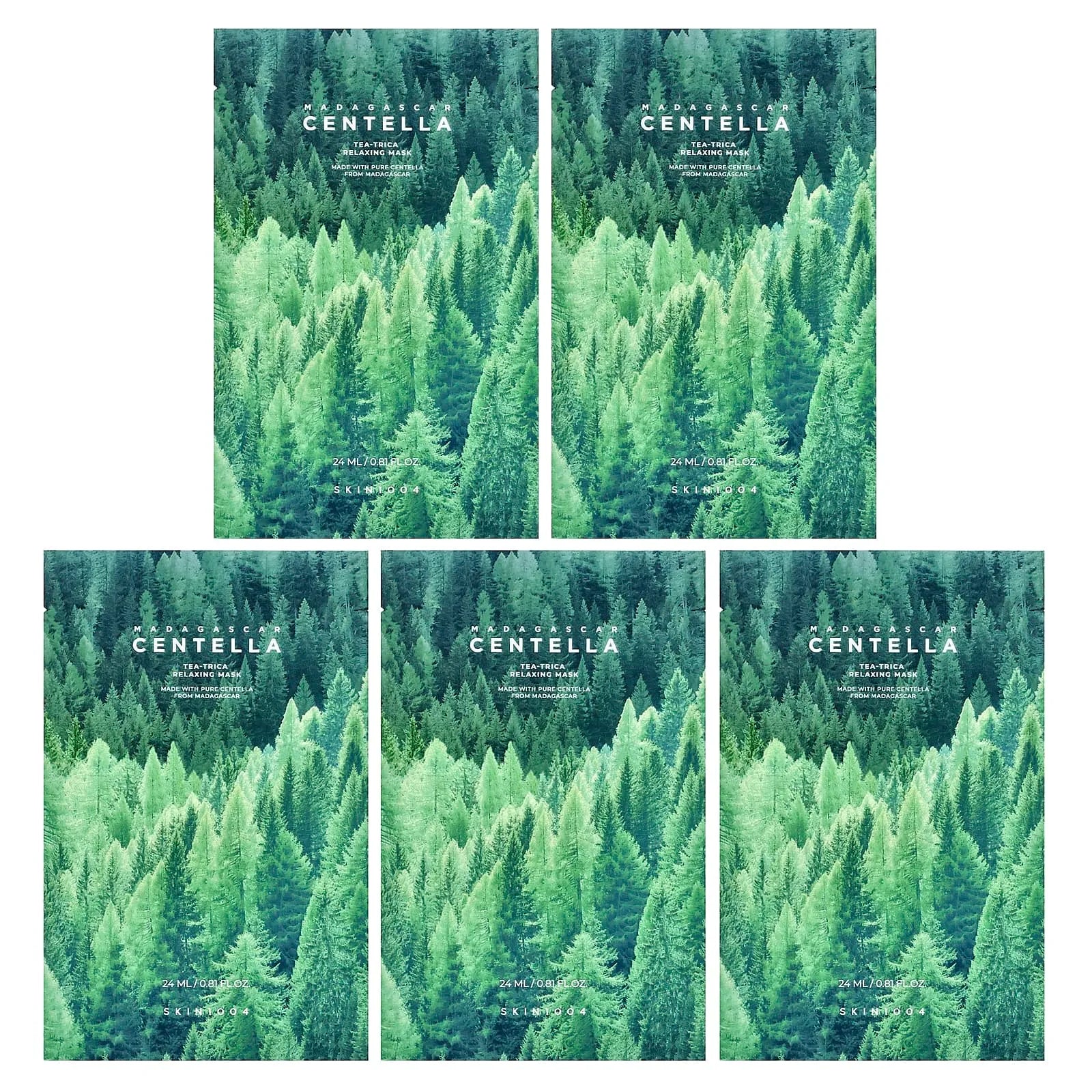 Centella Madagascar Tea-Trica Relaxing Mask 25 ml calming clarifying sheet mask for oily and acne-prone skin