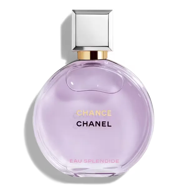 Chanel Chance Eau Splendide perfume bottle on a white background