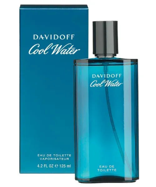 Davidoff Cool Water perfume bottle and packaging on a white background