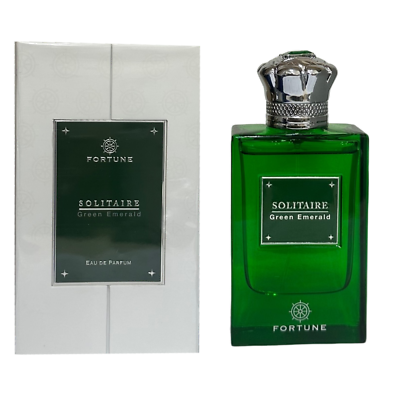 Fortune Solitaire Green Emerald 2.7 EDP – Unisex perfume with fresh green, citrus, and woody notes. Elegant, long lasting scent.