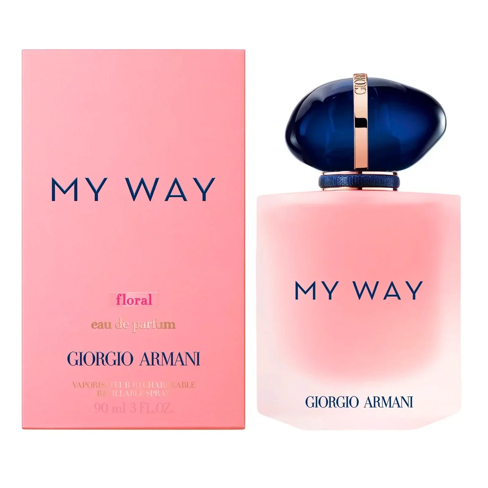 Giorgio Armani 'My Way' perfume bottle and packaging on a white background