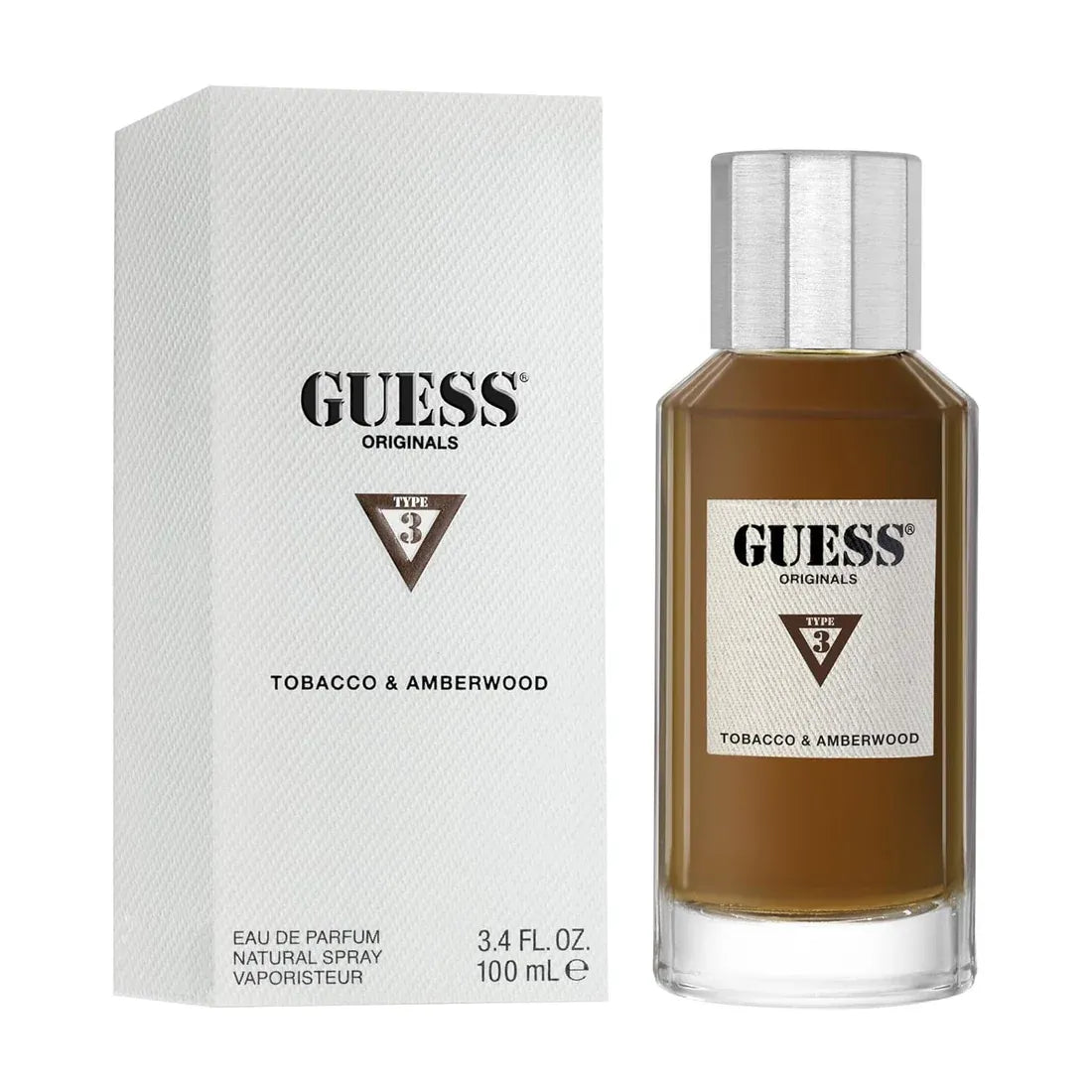 Guess Tobacco Amberwood men's fragrance warm spicy scent