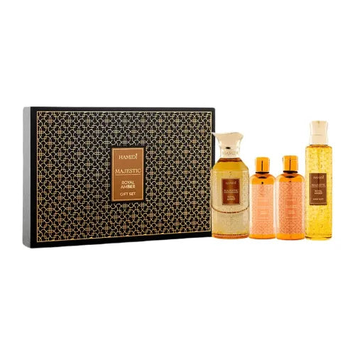 Hamidi Royal Amber fragrance gift set warm amber woody scent