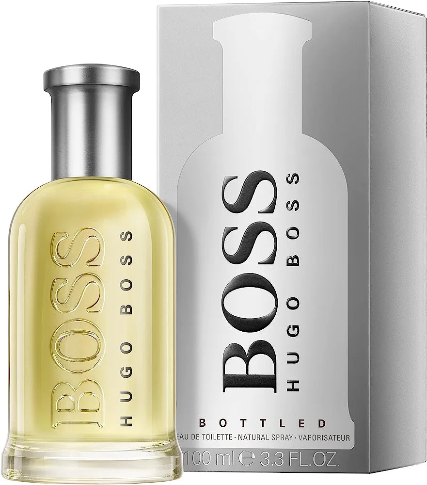 Hugo Boss Bottled 3.3 EDP perfume bottle — woody spicy men’s fragrance with apple and cinnamon notes