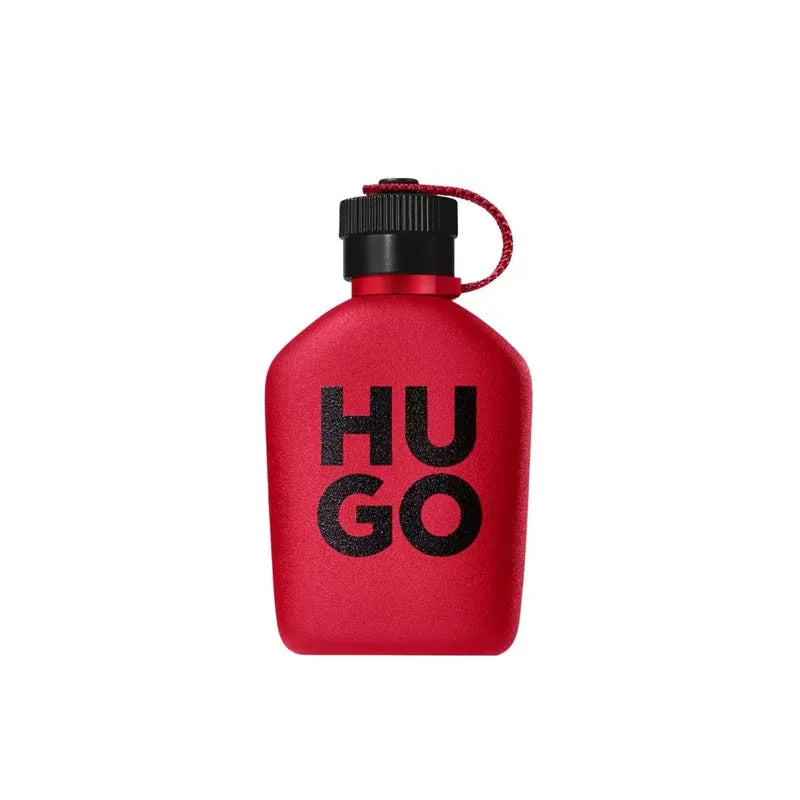 Hugo Boss Hugo Red Intense 4.2 oz Eau de Parfum for men, bold dynamic fragrance with citrus, spice, woody, amber, and musky notes