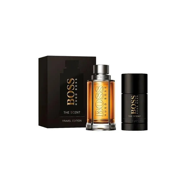 Hugo Boss The Scent men’s travel fragrance set 2 piece warm spicy woody scent