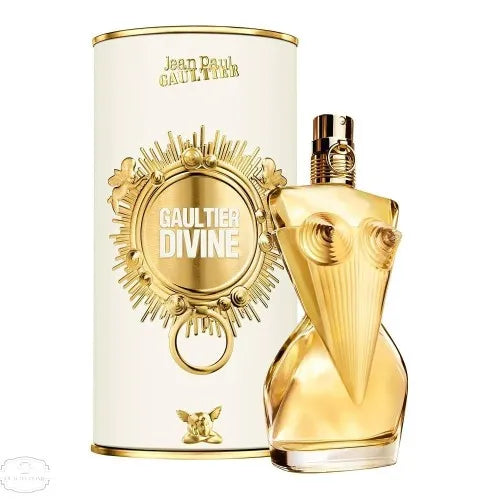 Jean Paul Gaultier Divine perfume bottle and packaging on a white background