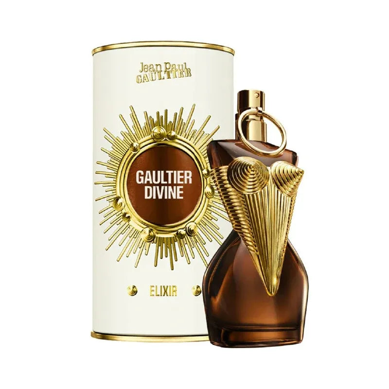 Jean Paul Gaultier Divine Elixir 3.4 EDP women’s perfume bottle with radiant floral vanilla and soft musk scent