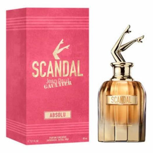 Scandal perfume bottle and packaging on a white background