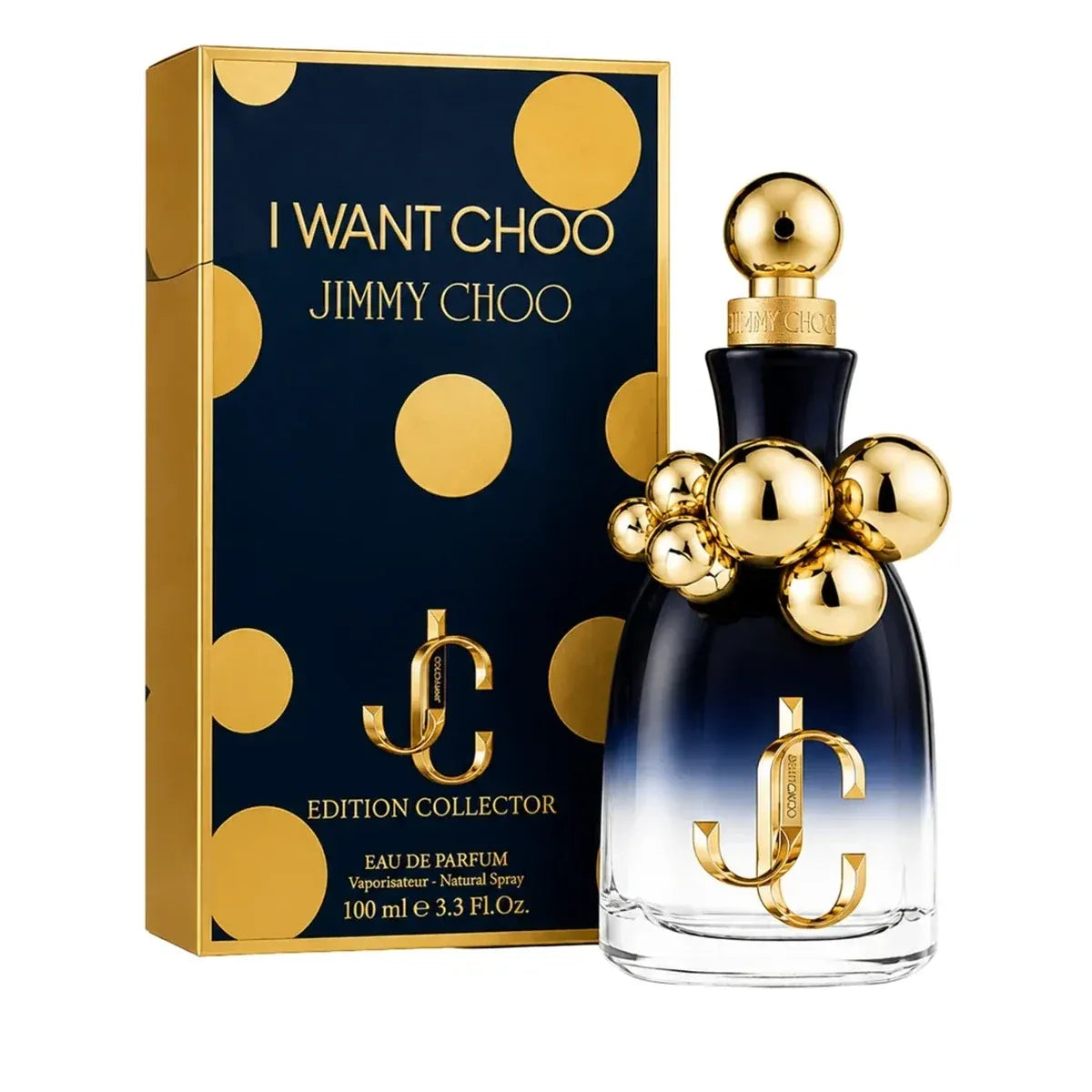 Jimmy Choo I Want Choo Collector Edition 3.3 EDP women’s perfume bottle with glamorous fruity floral and musky woods scent