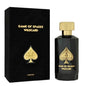 Jo Milano Game of Spades Wild Card 3.4 EDP – luxury unisex perfume in a bold bottle, long-lasting Eau de Parfum with woody amber spicy notes.
