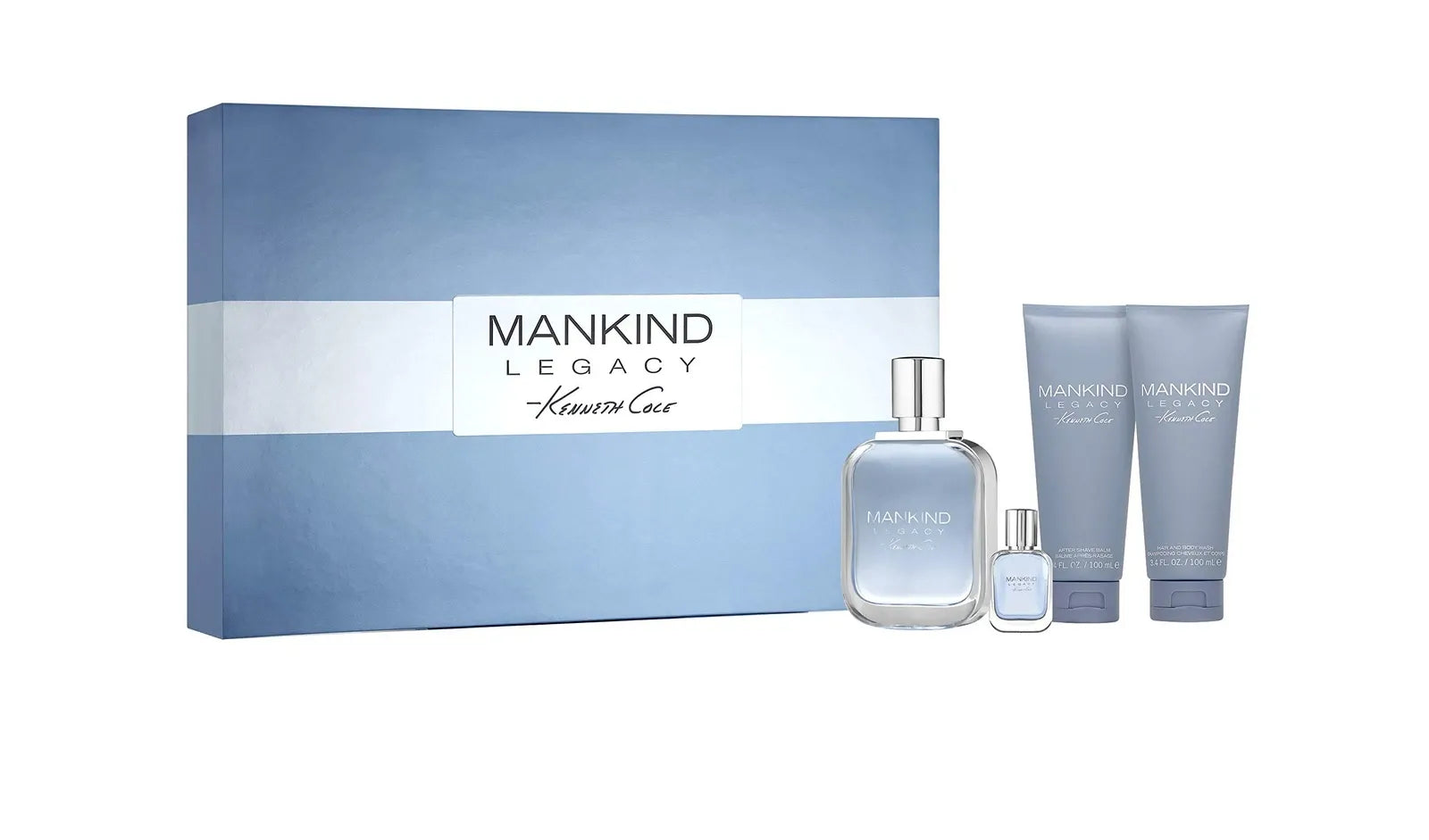 Kanebo Kenzo Mankind Legacy perfume set with packaging on a white background