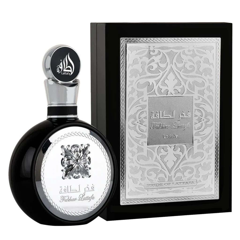 Lattafa Fakhar 3.4oz EDP M – bold men’s perfume in an elegant bottle, long lasting Eau de Parfum with woody amber and spicy oriental notes.