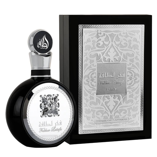 Lattafa Fakhar 3.4oz EDP M – bold men’s perfume in an elegant bottle, long lasting Eau de Parfum with woody amber and spicy oriental notes.