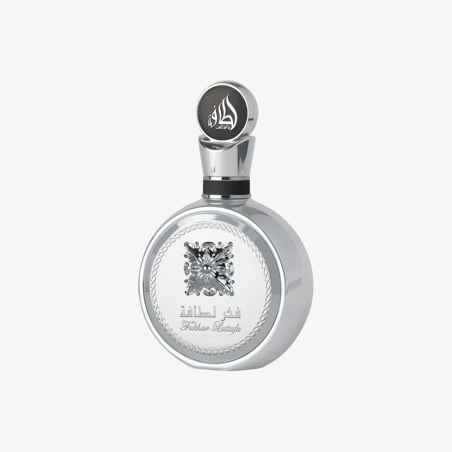 Lattafa Fakhar Platin 3.4 oz Eau de Parfum for men, fresh aromatic fragrance with woody and musky notes