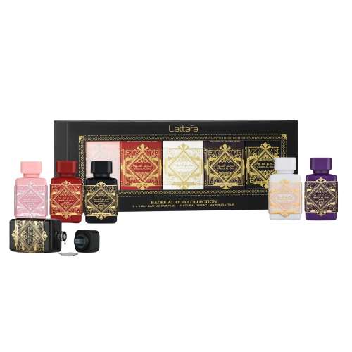 Lattafa Badee Al Oud Collection mini set 5 x 5ml Eau de Parfum discovery bundle