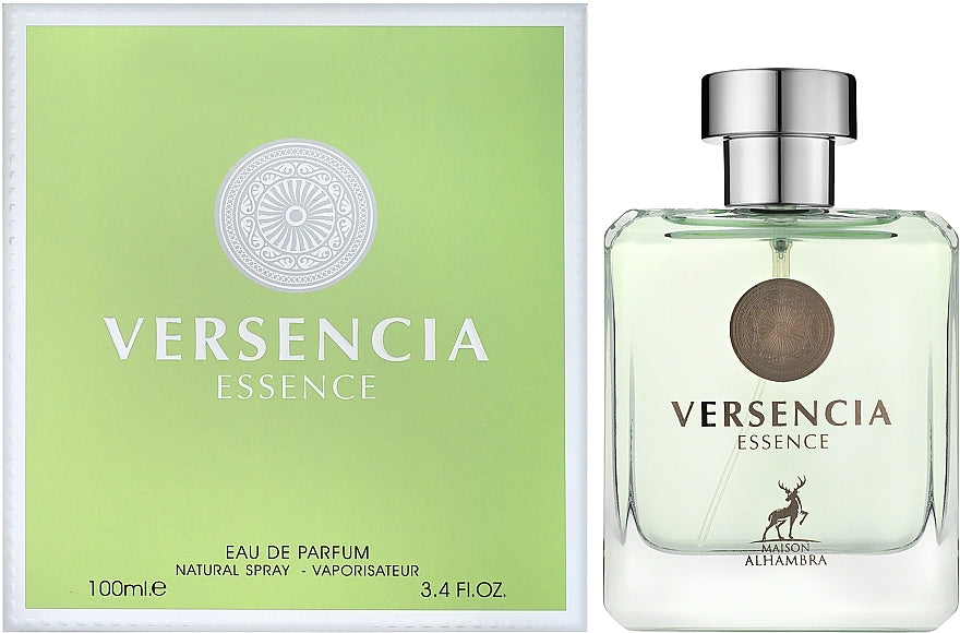 Maison Alhambra Versencia Essence 3.4 EDP – a fresh, feminine scent with citrus and floral notes, inspired by elegance and grace.