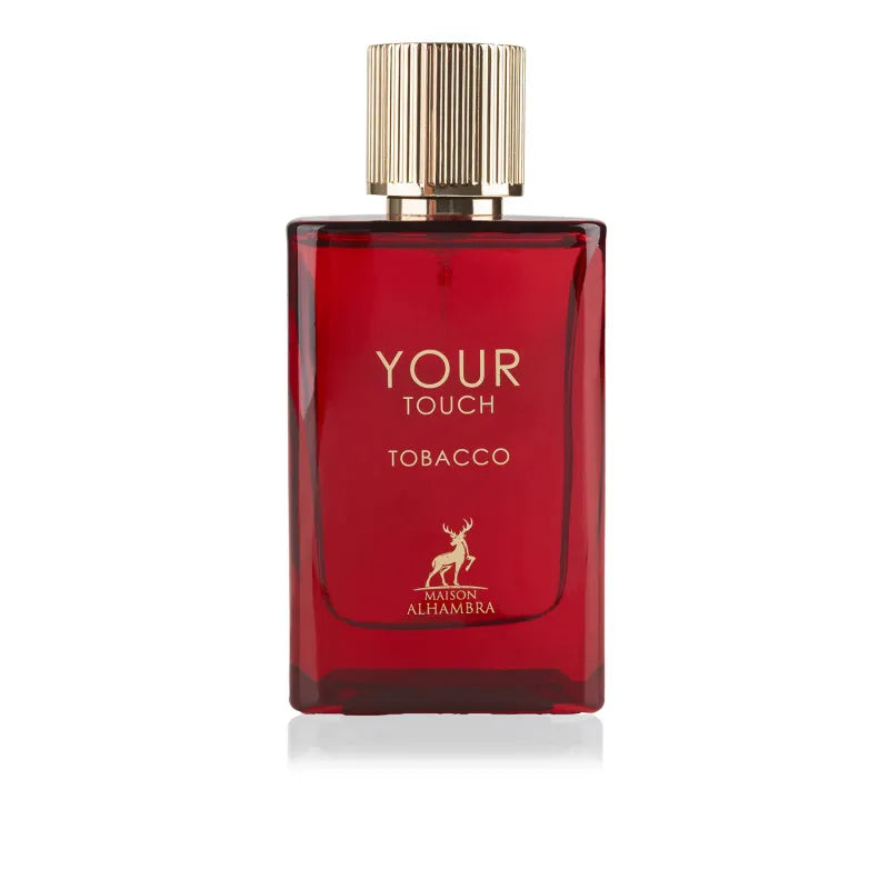 Maison Alhambra Your Touch Tobacco 3.4 oz Eau de Parfum for men, warm tobacco fragrance with vanilla and woody notes