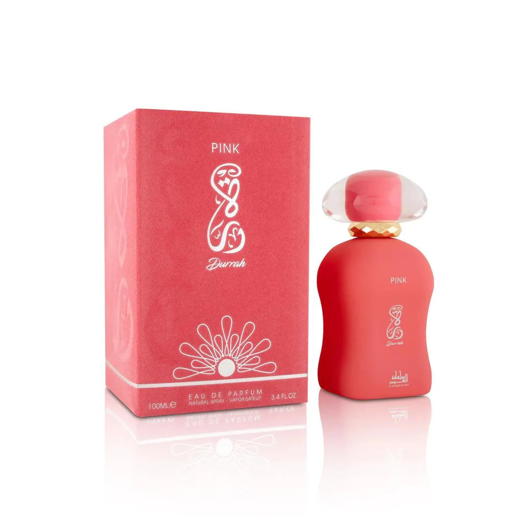 Mamlakt Durrah Pink 3.4 oz Eau de Parfum for women, soft feminine fragrance with sweet floral and musky notes
